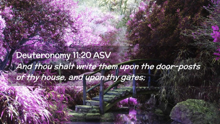 Picture 02 - Deuteronomy 11:20 ASV Desktop Wallpaper - And thou shalt write them upon the door-posts of - Desktop Bible Verse Wallpaper