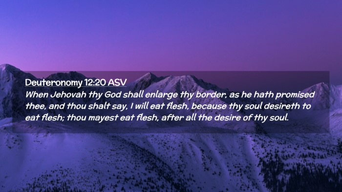 Picture 02 - Deuteronomy 12:20 ASV Desktop Wallpaper - When Jehovah thy God shall enlarge thy border, as - Desktop Bible Verse Wallpaper