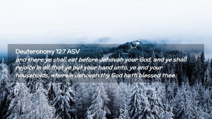 Picture 02 - Deuteronomy 12:7 ASV Desktop Wallpaper - and there ye shall eat before Jehovah your God, - Desktop Bible Verse Wallpaper