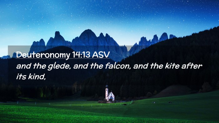 Picture 02 - Deuteronomy 14:13 ASV Desktop Wallpaper - and the glede, and the falcon, and the kite after - Desktop Bible Verse Wallpaper