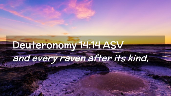 Picture 02 - Deuteronomy 14:14 ASV Desktop Wallpaper - and every raven after its - Desktop Bible Verse Wallpaper