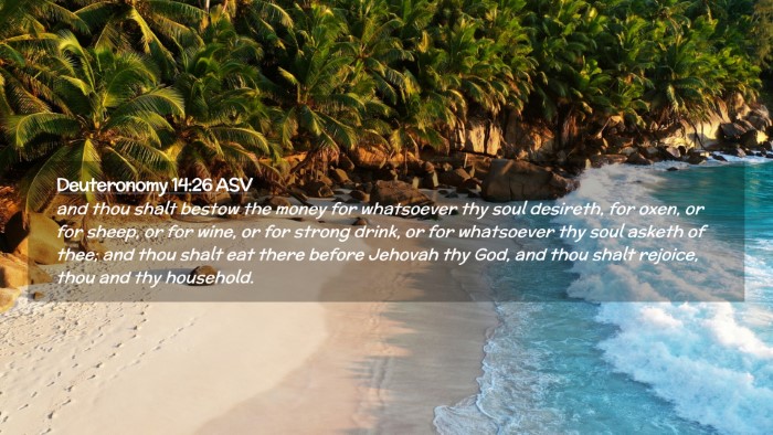 Picture 02 - Deuteronomy 14:26 ASV Desktop Wallpaper - and thou shalt bestow the money for whatsoever - Desktop Bible Verse Wallpaper