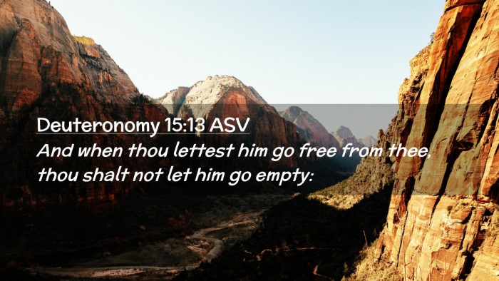 Picture 02 - Deuteronomy 15:13 ASV Desktop Wallpaper - And when thou lettest him go free from thee, thou - Desktop Bible Verse Wallpaper