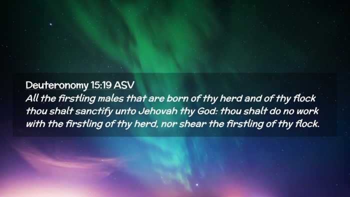 Picture 02 - Deuteronomy 15:19 ASV Desktop Wallpaper - All the firstling males that are born of thy herd - Desktop Bible Verse Wallpaper