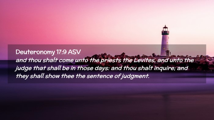 Picture 02 - Deuteronomy 17:9 ASV Desktop Wallpaper - and thou shalt come unto the priests the Levites, - Desktop Bible Verse Wallpaper