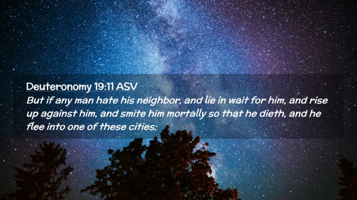 Picture 02 - Deuteronomy 19:11 ASV Desktop Wallpaper - But if any man hate his neighbor, and lie in wait - Desktop Bible Verse Wallpaper
