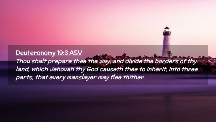 Picture 02 - Deuteronomy 19:3 ASV Desktop Wallpaper - Thou shalt prepare thee the way, and divide the - Desktop Bible Verse Wallpaper