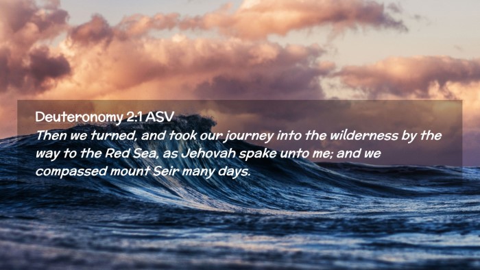 Picture 02 - Deuteronomy 2:1 ASV Desktop Wallpaper - Then we turned, and took our journey into the - Desktop Bible Verse Wallpaper