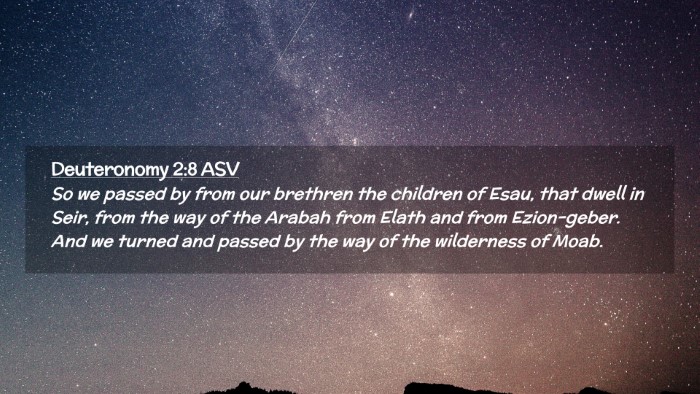 Picture 02 - Deuteronomy 2:8 ASV Desktop Wallpaper - So we passed by from our brethren the children of - Desktop Bible Verse Wallpaper