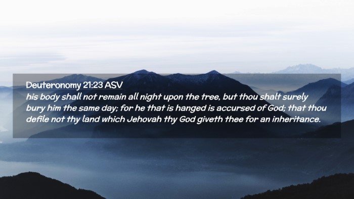 Picture 02 - Deuteronomy 21:23 ASV Desktop Wallpaper - his body shall not remain all night upon the - Desktop Bible Verse Wallpaper