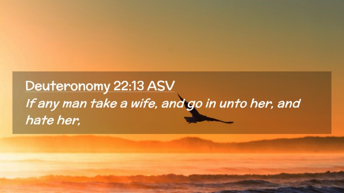 Picture 02 - Deuteronomy 22:13 ASV Desktop Wallpaper - If any man take a wife, and go in unto her, and - Desktop Bible Verse Wallpaper