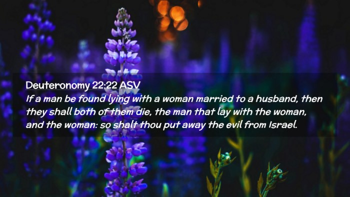 Picture 02 - Deuteronomy 22:22 ASV Desktop Wallpaper - If a man be found lying with a woman married to a - Desktop Bible Verse Wallpaper