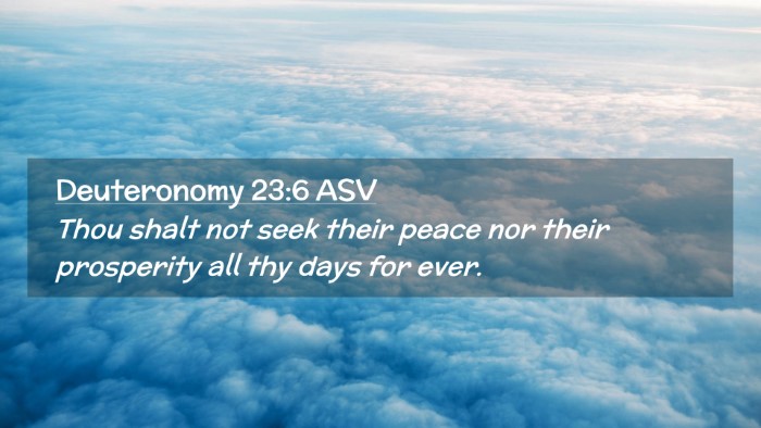 Picture 02 - Deuteronomy 23:6 ASV Desktop Wallpaper - Thou shalt not seek their peace nor their - Desktop Bible Verse Wallpaper