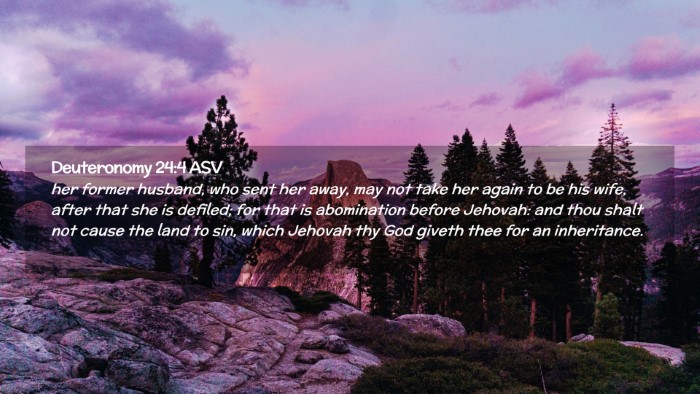 Picture 02 - Deuteronomy 24:4 ASV Desktop Wallpaper - her former husband, who sent her away, may not - Desktop Bible Verse Wallpaper