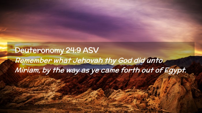 Picture 02 - Deuteronomy 24:9 ASV Desktop Wallpaper - Remember what Jehovah thy God did unto Miriam, by - Desktop Bible Verse Wallpaper