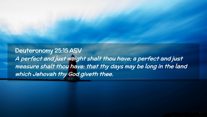 Picture 02 - Deuteronomy 25:15 ASV Desktop Wallpaper - A perfect and just weight shalt thou have; a - Desktop Bible Verse Wallpaper