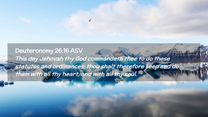Picture 02 - Deuteronomy 26:16 ASV Desktop Wallpaper - This day Jehovah thy God commandeth thee to do - Desktop Bible Verse Wallpaper