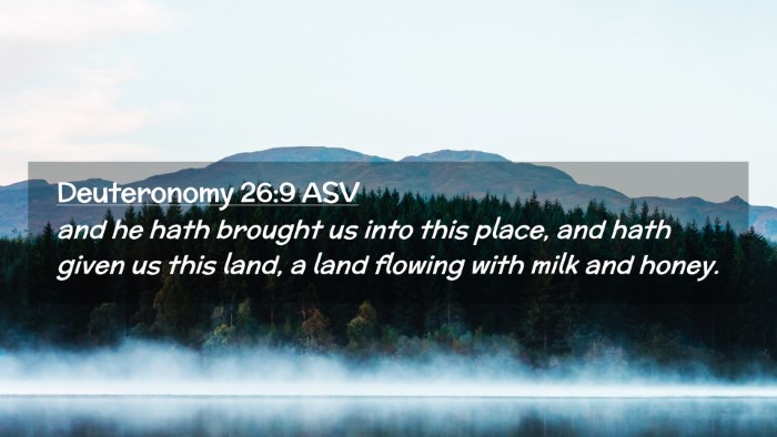 Picture 02 - Deuteronomy 26:9 ASV Desktop Wallpaper - and he hath brought us into this place, and hath - Desktop Bible Verse Wallpaper