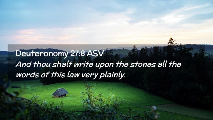 Picture 02 - Deuteronomy 27:8 ASV Desktop Wallpaper - And thou shalt write upon the stones all the - Desktop Bible Verse Wallpaper