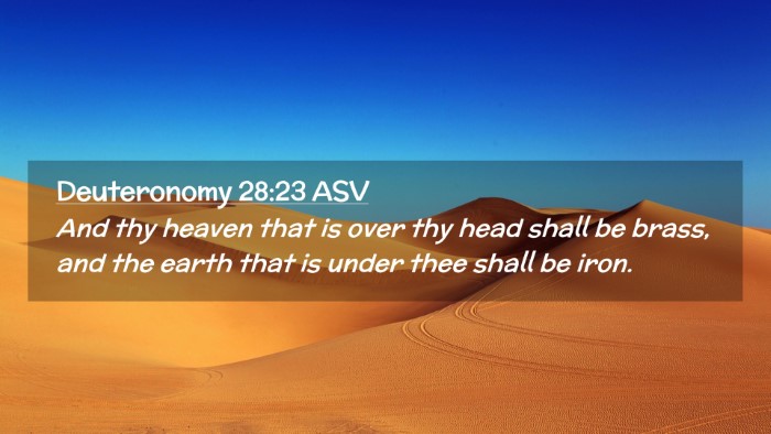 Picture 02 - Deuteronomy 28:23 ASV Desktop Wallpaper - And thy heaven that is over thy head shall be - Desktop Bible Verse Wallpaper