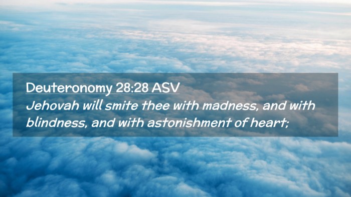 Picture 02 - Deuteronomy 28:28 ASV Desktop Wallpaper - Jehovah will smite thee with madness, and with - Desktop Bible Verse Wallpaper