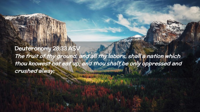 Picture 02 - Deuteronomy 28:33 ASV Desktop Wallpaper - The fruit of thy ground, and all thy labors, - Desktop Bible Verse Wallpaper