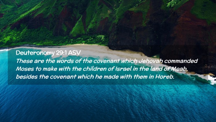 Picture 02 - Deuteronomy 29:1 ASV Desktop Wallpaper - These are the words of the covenant which Jehovah - Desktop Bible Verse Wallpaper