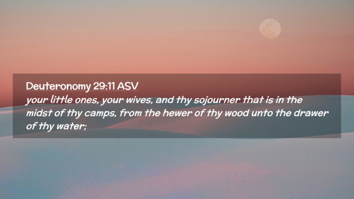 Picture 02 - Deuteronomy 29:11 ASV Desktop Wallpaper - your little ones, your wives, and thy sojourner - Desktop Bible Verse Wallpaper