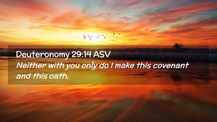 Picture 02 - Deuteronomy 29:14 ASV Desktop Wallpaper - Neither with you only do I make this covenant and - Desktop Bible Verse Wallpaper