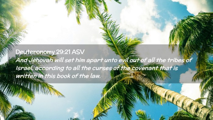 Picture 02 - Deuteronomy 29:21 ASV Desktop Wallpaper - And Jehovah will set him apart unto evil out of - Desktop Bible Verse Wallpaper