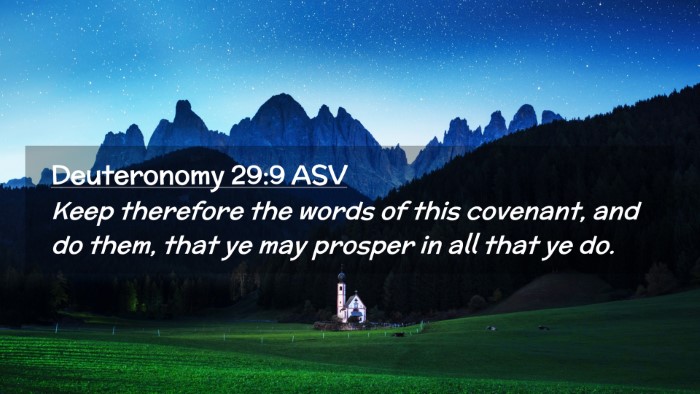 Picture 02 - Deuteronomy 29:9 ASV Desktop Wallpaper - Keep therefore the words of this covenant, and do - Desktop Bible Verse Wallpaper