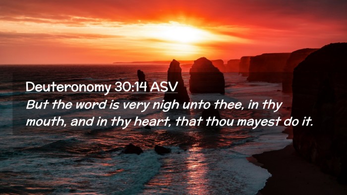 Picture 02 - Deuteronomy 30:14 ASV Desktop Wallpaper - But the word is very nigh unto thee, in thy - Desktop Bible Verse Wallpaper