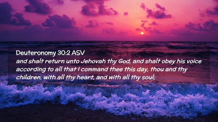 Picture 02 - Deuteronomy 30:2 ASV Desktop Wallpaper - and shalt return unto Jehovah thy God, and shalt - Desktop Bible Verse Wallpaper