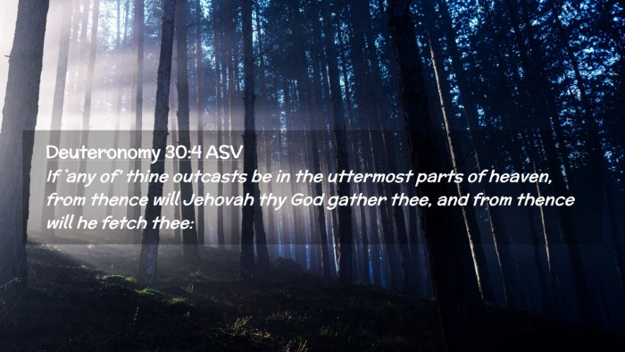 Picture 02 - Deuteronomy 30:4 ASV Desktop Wallpaper - If `any of' thine outcasts be in the uttermost - Desktop Bible Verse Wallpaper