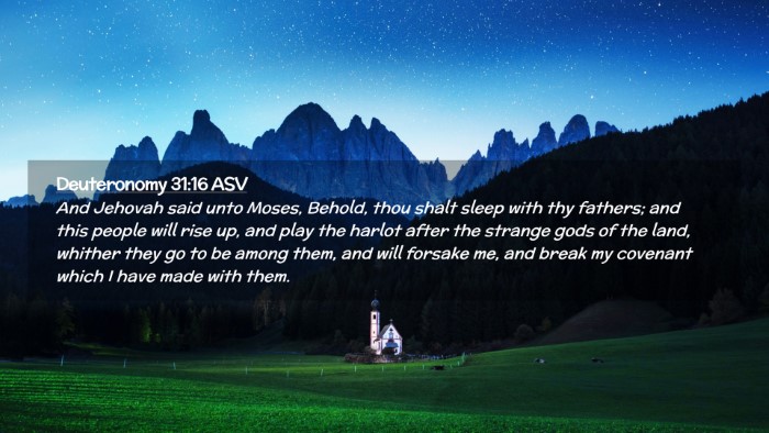 Picture 02 - Deuteronomy 31:16 ASV Desktop Wallpaper - And Jehovah said unto Moses, Behold, thou shalt - Desktop Bible Verse Wallpaper