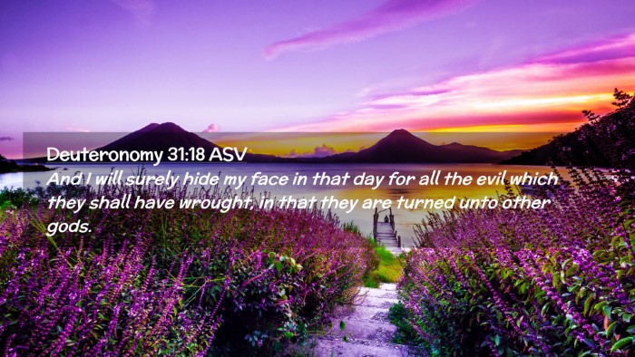 Picture 02 - Deuteronomy 31:18 ASV Desktop Wallpaper - And I will surely hide my face in that day for - Desktop Bible Verse Wallpaper