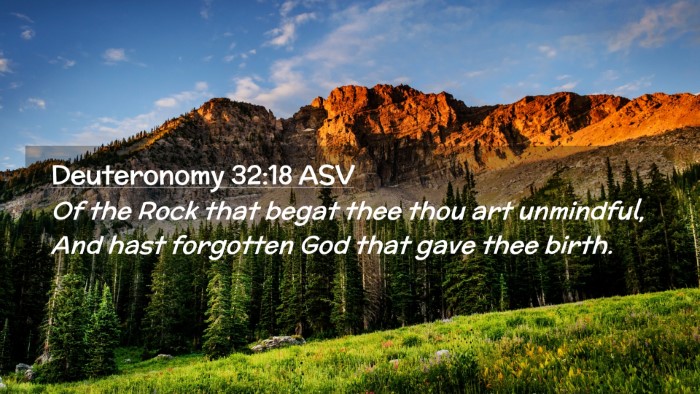 Picture 02 - Deuteronomy 32:18 ASV Desktop Wallpaper - Of the Rock that begat thee thou art unmindful, - Desktop Bible Verse Wallpaper