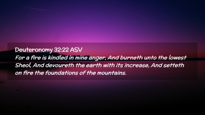 Picture 02 - Deuteronomy 32:22 ASV Desktop Wallpaper - For a fire is kindled in mine anger, And burneth - Desktop Bible Verse Wallpaper