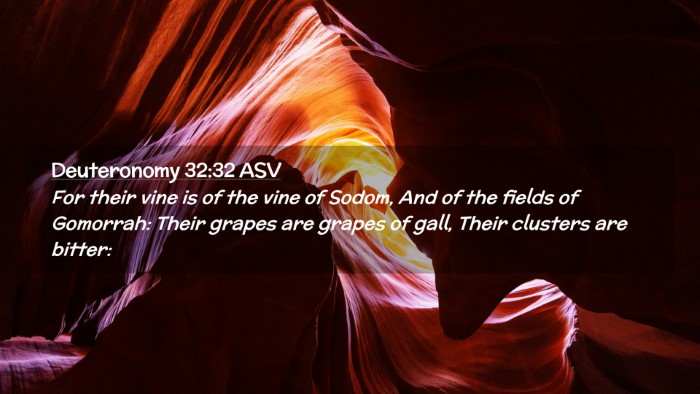 Picture 02 - Deuteronomy 32:32 ASV Desktop Wallpaper - For their vine is of the vine of Sodom, And of - Desktop Bible Verse Wallpaper