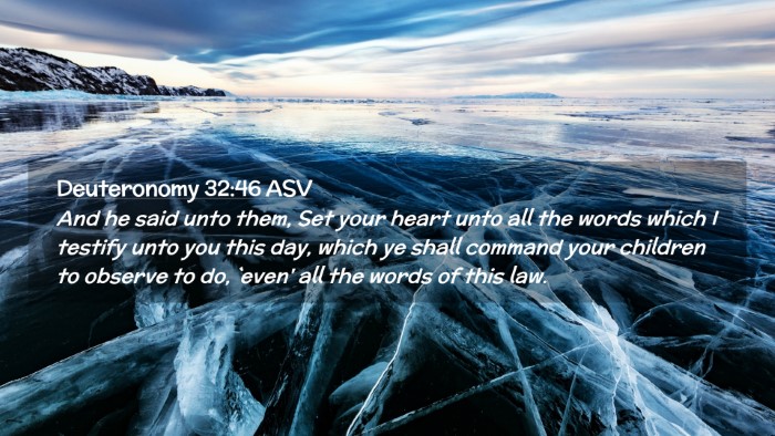 Picture 02 - Deuteronomy 32:46 ASV Desktop Wallpaper - And he said unto them, Set your heart unto all - Desktop Bible Verse Wallpaper
