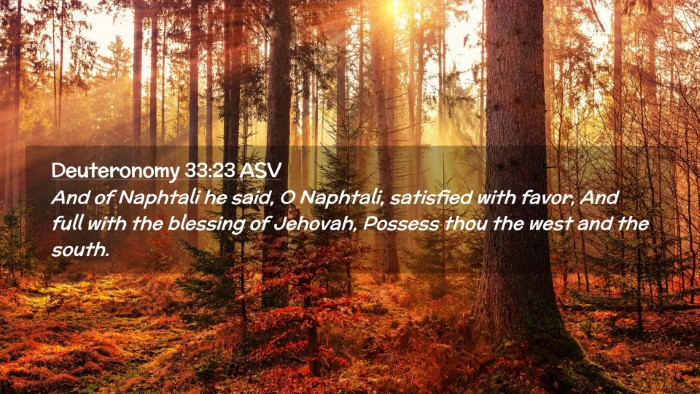 Picture 02 - Deuteronomy 33:23 ASV Desktop Wallpaper - And of Naphtali he said, O Naphtali, satisfied - Desktop Bible Verse Wallpaper