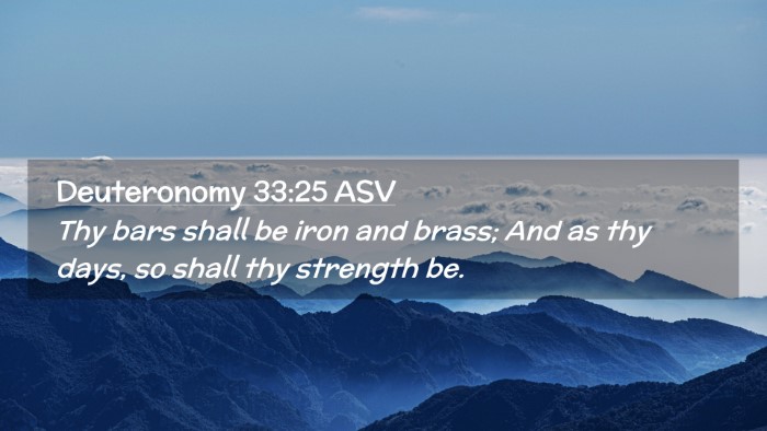 Picture 02 - Deuteronomy 33:25 ASV Desktop Wallpaper - Thy bars shall be iron and brass; And as thy - Desktop Bible Verse Wallpaper