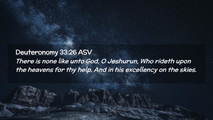 Picture 02 - Deuteronomy 33:26 ASV Desktop Wallpaper - There is none like unto God, O Jeshurun, Who - Desktop Bible Verse Wallpaper