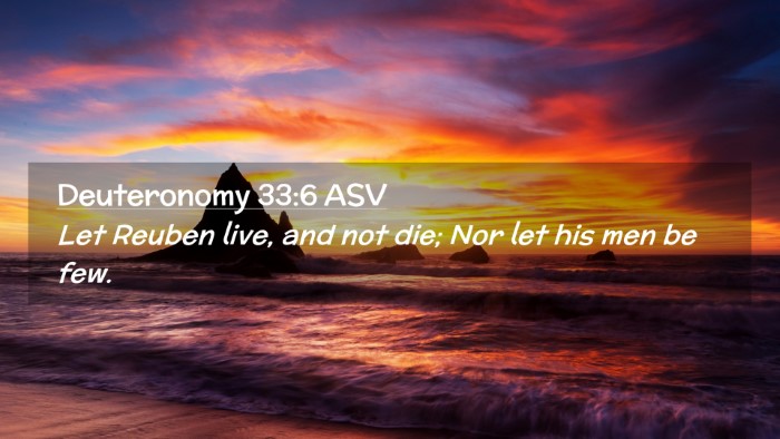 Picture 02 - Deuteronomy 33:6 ASV Desktop Wallpaper - Let Reuben live, and not die; Nor let his men be - Desktop Bible Verse Wallpaper
