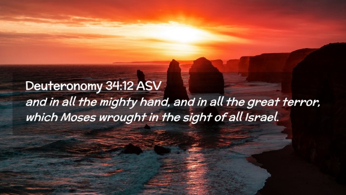 Picture 02 - Deuteronomy 34:12 ASV Desktop Wallpaper - and in all the mighty hand, and in all the great - Desktop Bible Verse Wallpaper