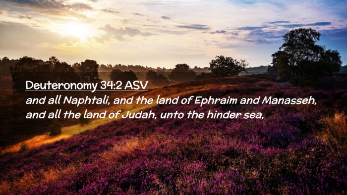 Picture 02 - Deuteronomy 34:2 ASV Desktop Wallpaper - and all Naphtali, and the land of Ephraim and - Desktop Bible Verse Wallpaper