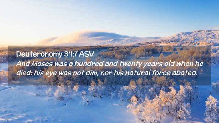 Picture 02 - Deuteronomy 34:7 ASV Desktop Wallpaper - And Moses was a hundred and twenty years old when - Desktop Bible Verse Wallpaper