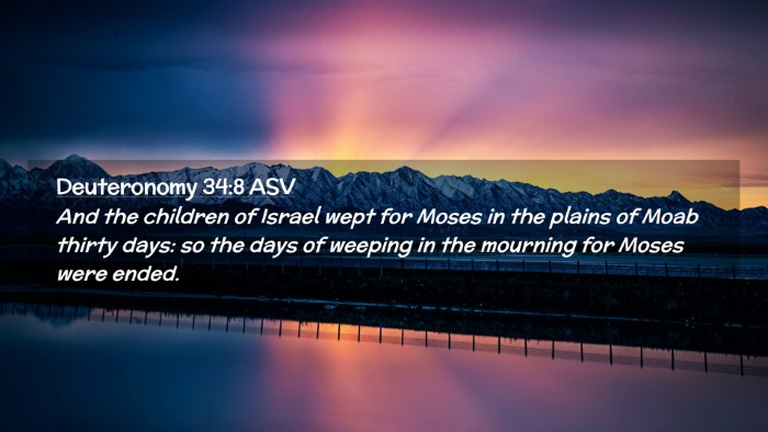 Picture 02 - Deuteronomy 34:8 ASV Desktop Wallpaper - And the children of Israel wept for Moses in the - Desktop Bible Verse Wallpaper