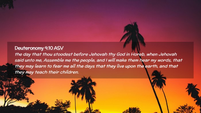 Picture 02 - Deuteronomy 4:10 ASV Desktop Wallpaper - the day that thou stoodest before Jehovah thy God - Desktop Bible Verse Wallpaper