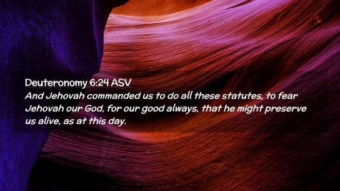 Picture 02 - Deuteronomy 6:24 ASV Desktop Wallpaper - And Jehovah commanded us to do all these - Desktop Bible Verse Wallpaper